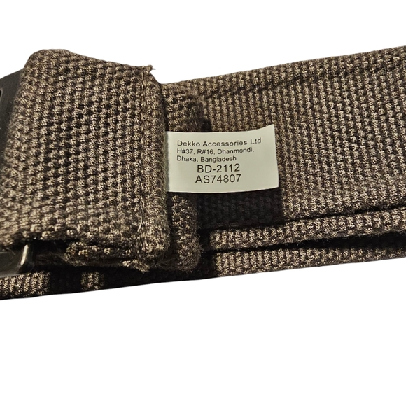 Olive Green Canvas Web Belt - Picture 6 of 6